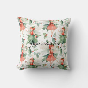 Create Your Own Red Holiday Fairy Cushion