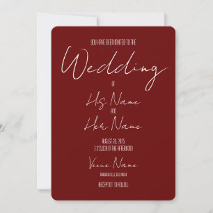 Create Your Own Red Wedding Invitation