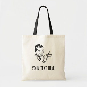 CREATE YOUR OWN RETRO COFFEE MAN GIFTS TOTE BAG