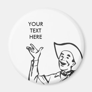 CREATE YOUR OWN RETRO COWBOY GIFTS MAGNET