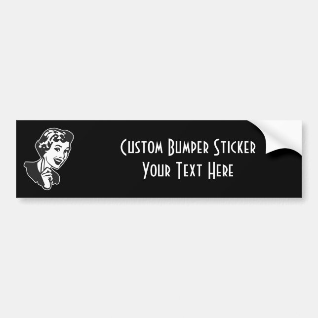CREATE YOUR OWN RETRO MOM SCOLDING GIFTS BUMPER STICKER (Front)