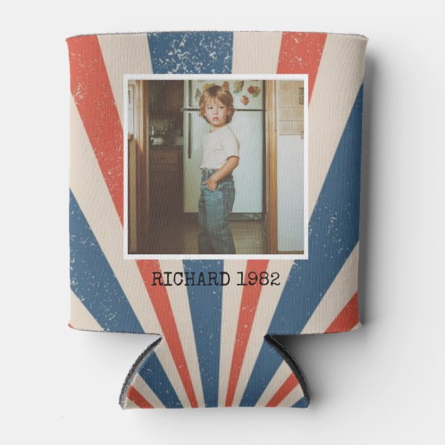 Create Your Own Retro Photo Can Cooler (Front)