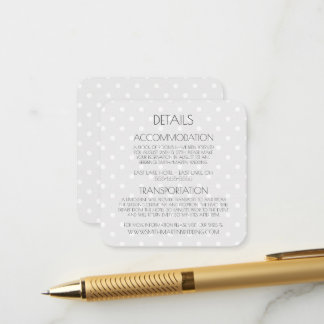 Create Your Own Retro Polkadots Grey Details Enclosure Card
