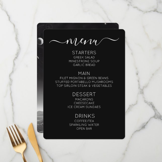 Create Your Own Retro Space Scene Menu (Front/Back In Situ)