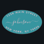 Create Your Own  Return Address Black White Oval Sticker<br><div class="desc">Create Your Own Return Address Black White Oval Sticker</div>