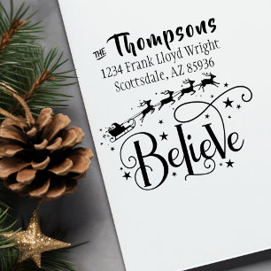 Create Your Own Return Address Christmas Card Self-inking Stamp