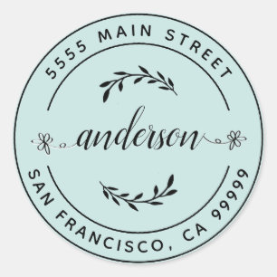 Create Your Own Return Address Classic Round Class Sticker