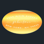 Create Your Own  Return Address Gold White Oval Sticker<br><div class="desc">Create Your Own Return Address Gold White Oval Sticker</div>