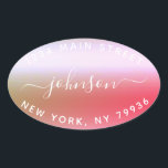 Create Your Own  Return Address Gold White Oval Sticker<br><div class="desc">Create Your Own Return Address Gold White Oval Sticker</div>