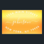 Create Your Own  Return Address Gold White Rectangular Sticker<br><div class="desc">Create Your Own Return Address Gold White Oval Sticker</div>