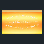 Create Your Own  Return Address Gold White Rectangular Sticker<br><div class="desc">Create Your Own Return Address Gold White Oval Sticker</div>