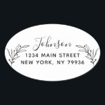 Create Your Own Return Address Oval Sticker<br><div class="desc">Create Your Own Return Address Oval Sticker</div>