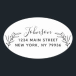 Create Your Own Return Address Oval Sticker<br><div class="desc">Create Your Own Return Address Oval Sticker</div>