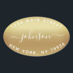 Create Your Own  Return Address Oval Sticker<br><div class="desc">Create Your Own Return Address Oval Sticker</div>