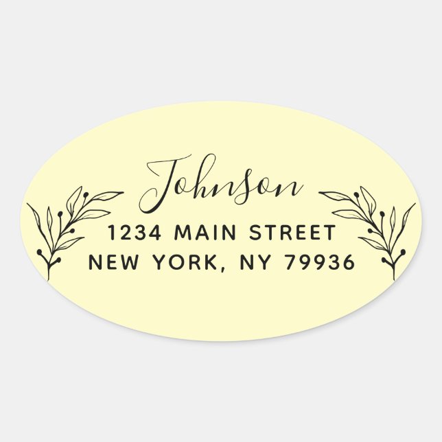 Create Your Own Return Address Oval Sticker (Front)