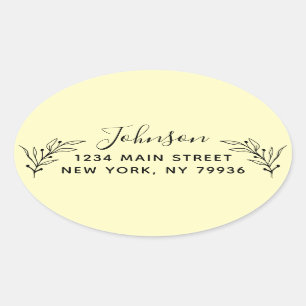 Create Your Own Return Address Oval Sticker