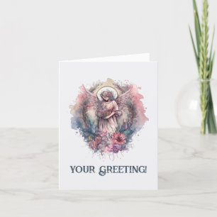 Create Your Own Romantic Christmas Angel Holiday Card
