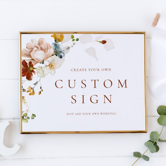 Create Your Own Romantic Floral Tabletop Sign (Creator Uploaded)