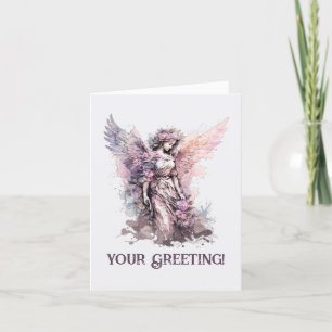 Create Your Own Romantic Gothic Christmas Angel Holiday Card