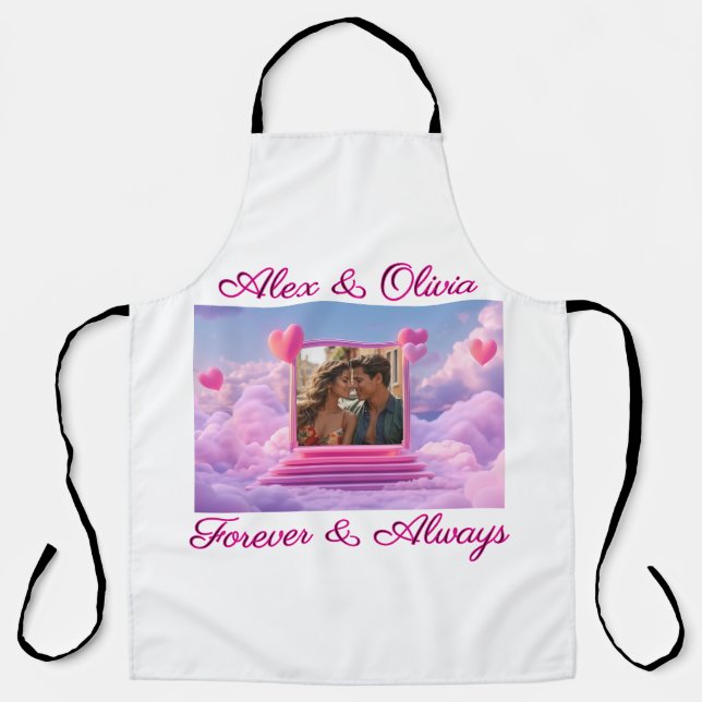 Create Your Own Romantic Heart Photo Template Apron (Front)