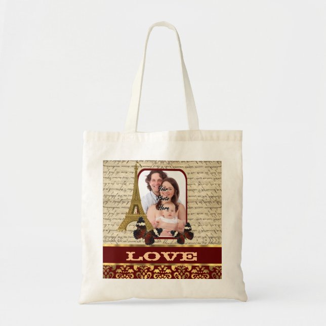 Create your own romantic valentines tote bag (Front)