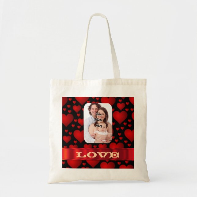 Create your own romantic valentines tote bag (Front)