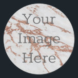 Create Your Own Rose Gold Glitter Sparkle Marble Classic Round Sticker<br><div class="desc">Create your very own personalised sticker. Upload fun images cool designs inspirational text or even your company's logo. With this easy to use design tool it is as simple as that to make your image stick in someone's mind. Click personalise, you can simply change the text here - or to...</div>