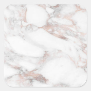 Create Your Own Rose Gold Marble Elegant Blank Square Sticker