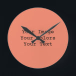 Create Your Own Round Clock<br><div class="desc">Create your own fully customised wedding favours,  reception supplies,  custom colour decorations and invitations,  personalised jewellery and more!</div>