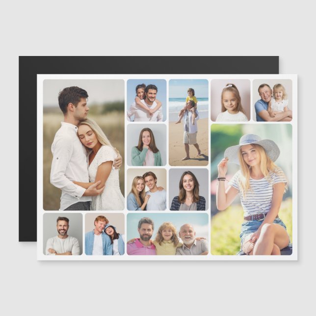 Create Your Own Round Corners 12 Photo Collage (Front/Back)