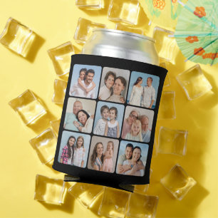 Create Your Own Round Corners 9 Photo Collage Can Cooler