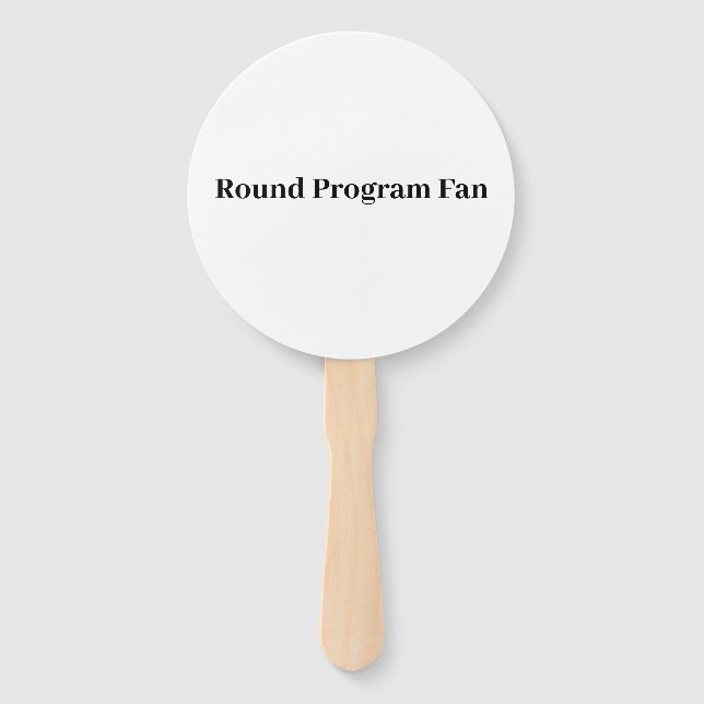 Create Your Own Round Hand Fan 5.75" diameter (Front)