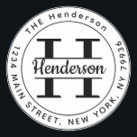 Create Your Own Round Monogram Return Address Classic Round Sticker<br><div class="desc">Create Your Own Round Return Address Monogram Classic Round Sticker</div>