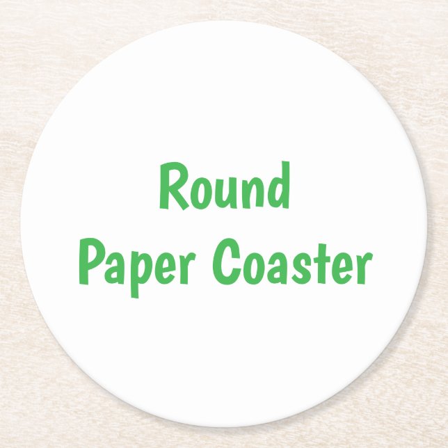 Create Your Own Round Paper Coaster (Front)