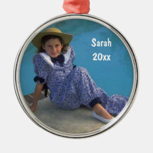 Create Your Own Round Photo Keepsake With Text Metal Tree Decoration