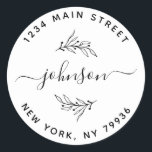 Create Your Own Round Return Address Classic Round Classic Round Sticker<br><div class="desc">Create Your Own Round Return Address</div>
