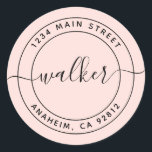 Create Your Own Round Return Address Classic Round Classic Round Sticker<br><div class="desc">Create Your Own Round Return Address</div>
