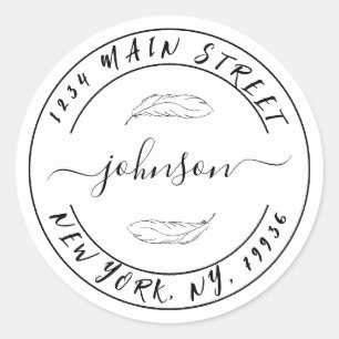 Create Your Own Round Return Address Classic Round Classic Round Sticker