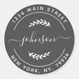 Create Your Own Round Return Address Classic Round Sticker