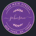Create Your Own Round Return Address Classic Round Sticker<br><div class="desc">Create Your Own Round Return Address Classic Round Sticker</div>