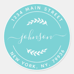 Create Your Own Round Return Address Classic Round Sticker