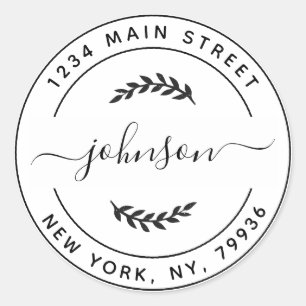 Create Your Own Round Return Address Classic Round Sticker