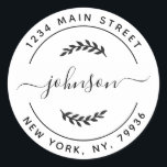 Create Your Own Round Return Address Classic Round Sticker<br><div class="desc">Create Your Own Round Return Address</div>