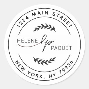 Create Your Own Round Return Address Classic Round Sticker