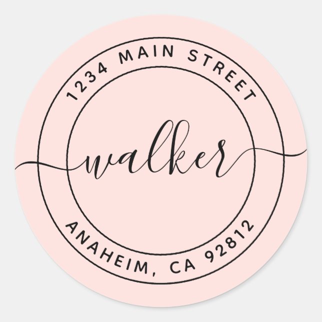 Create Your Own Round Return Address Classic Round Sticker (Front)