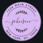 Create Your Own Round Return Address Classic Round Sticker<br><div class="desc">Create Your Own Round Return Address</div>