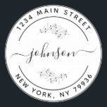 Create Your Own Round Return Address Classic Round Sticker<br><div class="desc">Create Your Own Round Return Address</div>