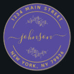 Create Your Own Round Return Address Classic Round Sticker<br><div class="desc">Create Your Own Round Return Address</div>