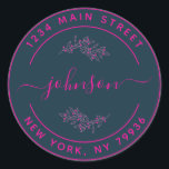 Create Your Own Round Return Address Classic Round Sticker<br><div class="desc">Create Your Own Round Return Address</div>