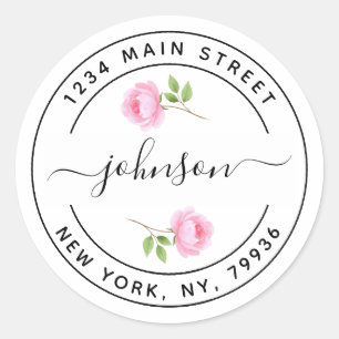 Create Your Own Round Return Address Classic Round Sticker
